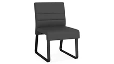 Lobby & Guest Chairs - Metal Lesro Polyurethane Armless Guest Chair, Sled Base