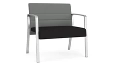 Lobby & Guest Chairs - Metal Lesro Bariatric Chair, Upholstered Seat, Upholstered Back