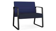 Lobby & Guest Chairs - Metal Lesro Bariatric Chair, Upholstered Seat, Upholstered Back, Sled Base