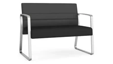 Loveseats Lesro Loveseat, Upholstered Seat, Upholstered Back, Sled Base