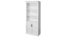 Standard Bookcases Martin Furniture Modern Wood Lower Doors Bookcase - Fully Assembled