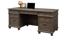 Wood Veneer Desks Martin Furniture 68in Double Pedestal Desk