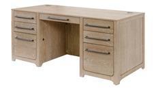 Stand-Alone Double Pedestal Desks Martin Furniture 68in Double Pedestal Executive Desk - Fully Assembled