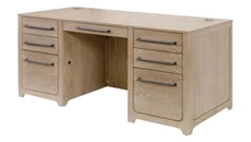 Stand-Alone Double Pedestal Desks Martin Furniture 68in Double Pedestal Executive Desk - Fully Assembled