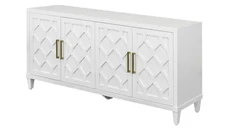 Storage Credenzas Martin Furniture Modern Wood 80in Console with Doors - Fully Assembled