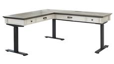 Standing Desks - Electronically Adjustable Martin Furniture Electric Sit/Stand L-Desk and Return