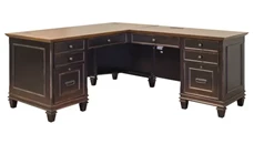 Wood Veneer Desks Martin Furniture Right Hand Facing L-Shaped Desk