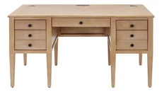 Stand-Alone Double Pedestal Desks Martin Furniture Half Pedestal Desk, Fully Assembled