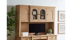 Desk Hutches Martin Furniture Hutch With Doors, Fully Assembled