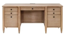 Wood Veneer Desks Martin Furniture Credenza, Fully Assembled