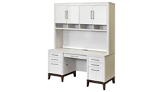 Office Credenzas Martin Furniture Executive Credenza Desk & Hutch