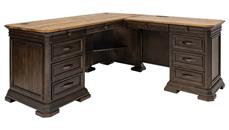 Wood Veneer Desks Martin Furniture 68in W Executive L-Shaped Desk
