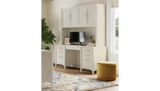 Executive Desks Martin Furniture Desk with Hutch- Fully Assembled