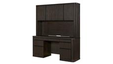 Stand-Alone Desks with Hutch Martin Furniture Executive Credenza and Hutch - Fully Assembled