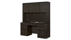 Stand-Alone Desks with Hutch Martin Furniture Executive Credenza and Hutch - Fully Assembled