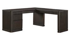 L Shaped Single Pedestal Desks Martin Furniture Pedestal L-Desk with Open Return