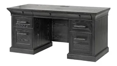 Executive Desks Martin Furniture Traditional Wood Executive Credenza Desk , Fully Assembled
