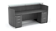 Reception Stand-Alone Desk Mayline Double Pedestal Reception Desk