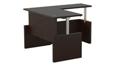 Standing Desks - Electronically Adjustable Mayline Height-Adjustable 6ft x 36in Straight Front Desk with Return