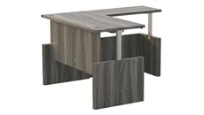 Standing Desks - Electronically Adjustable Mayline Height-Adjustable 6ft x 36in Straight Front Desk with Return