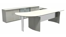 Office Suites Mayline 72" Desk with Return and Additional Storage