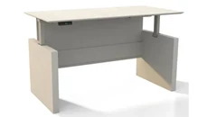 Standing Desks - Electronically Adjustable Mayline Height-Adjustable 6ft Straight  Front Desk