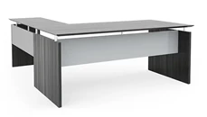 L Shaped Desk Shells Mayline 72in x 84in Reversible L-Desk
