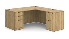 L Shaped Double Pedestal Desks WFB Designs 66in W x 72in D Double Pedestal L-Desk