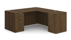 L Shaped Double Pedestal Desks WFB Designs 72in W x 65in D Double Pedestal L-Desk