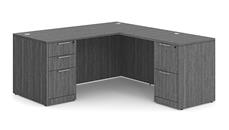 L Shaped Double Pedestal Desks WFB Designs 72in W x 84in D Double Pedestal L-Desk