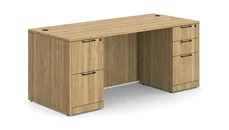 Stand-Alone Double Pedestal Desks WFB Designs 60in x 24in Double Pedestal Desk