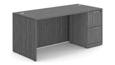 Stand-Alone Single Pedestal Desks WFB Designs 48in x 24in Single Pedestal Desk