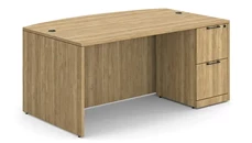 Stand-Alone Single Pedestal Desks WFB Designs 72in x 36/41in Single Pedestal Bow Front Desk