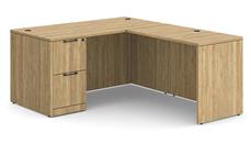 L Shaped Single Pedestal Desks WFB Designs 60in W x 72in D Single Pedestal L-Desk 