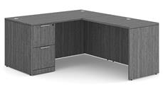 L Shaped Single Pedestal Desks WFB Designs 60in W x 78in D Single Pedestal L-Desk