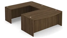 U Shaped Desk Shells WFB Designs 66in W x 107in D Bow Front U-Desk Shell Only