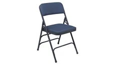 Folding Chairs National Public Seating Vinyl Upholstered Premium Folding Chair with Triple Brace Double Hinge
