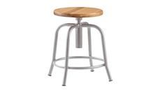 Drafting Stools National Public Seating Adjustable Height Stool With Wooden Seat