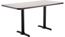 Cafeteria Tables National Public Seating 30in W x 48in D x 30in H - T Base Café Table
