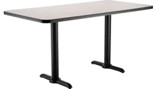 Cafeteria Tables National Public Seating 30in W x 48in D x 30in H - T Base Café Table