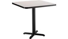 Cafeteria Tables National Public Seating 24in Square x 30in H - X Base Café Table
