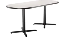 Cafeteria Tables National Public Seating 30in W x 6ft D x 30in H Racetrack - X Base Café Table