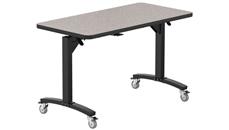 Training Tables - Heavy Duty National Public Seating 48in W x 24in D x 29in H - Mobile Flipper Table