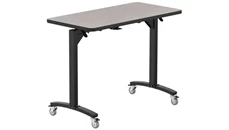 Training Tables - Heavy Duty National Public Seating 48in W x 24in D x 36in H - Mobile Flipper Table
