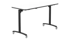 Training Tables - Heavy Duty National Public Seating 72in W x 30in D x 42in H - Whiteboard Mobile Flipper Table