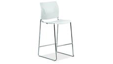 Counter Stools PBD Furniture Polyurethane Stool with Footrest & Chrome Base