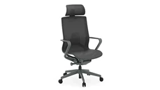 Ergonomic Task Chairs PBD Furniture Atlas II Loop Arm Mid Back Task Chair with Headrest
