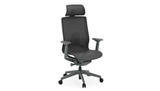 Ergonomic Task Chairs PBD Furniture Atlas II Adjustable Arm Mid Back Task Chair with Headrest