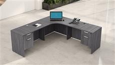 L Shaped Double Pedestal Desks PBD Furniture 90in Corner Workstation