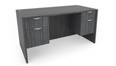 Stand-Alone Double Pedestal Desks PBD Furniture 66in Double Pedestal Desk